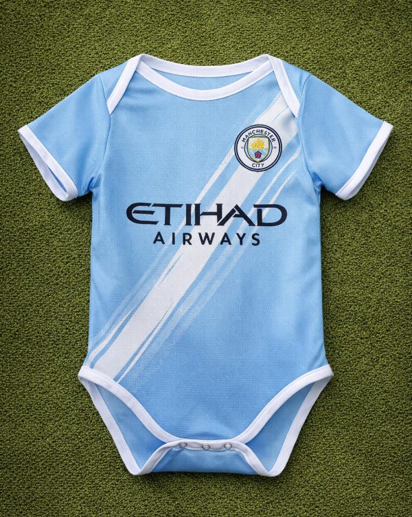 Manchester City Baby Bodysuit | Infant Soccer Romper | Blue Jersey for Newborn