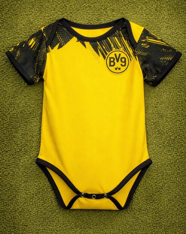 Borussia Dortmund Baby Bodysuit | Infant Soccer Romper | Yellow Black Jersey for Newborn