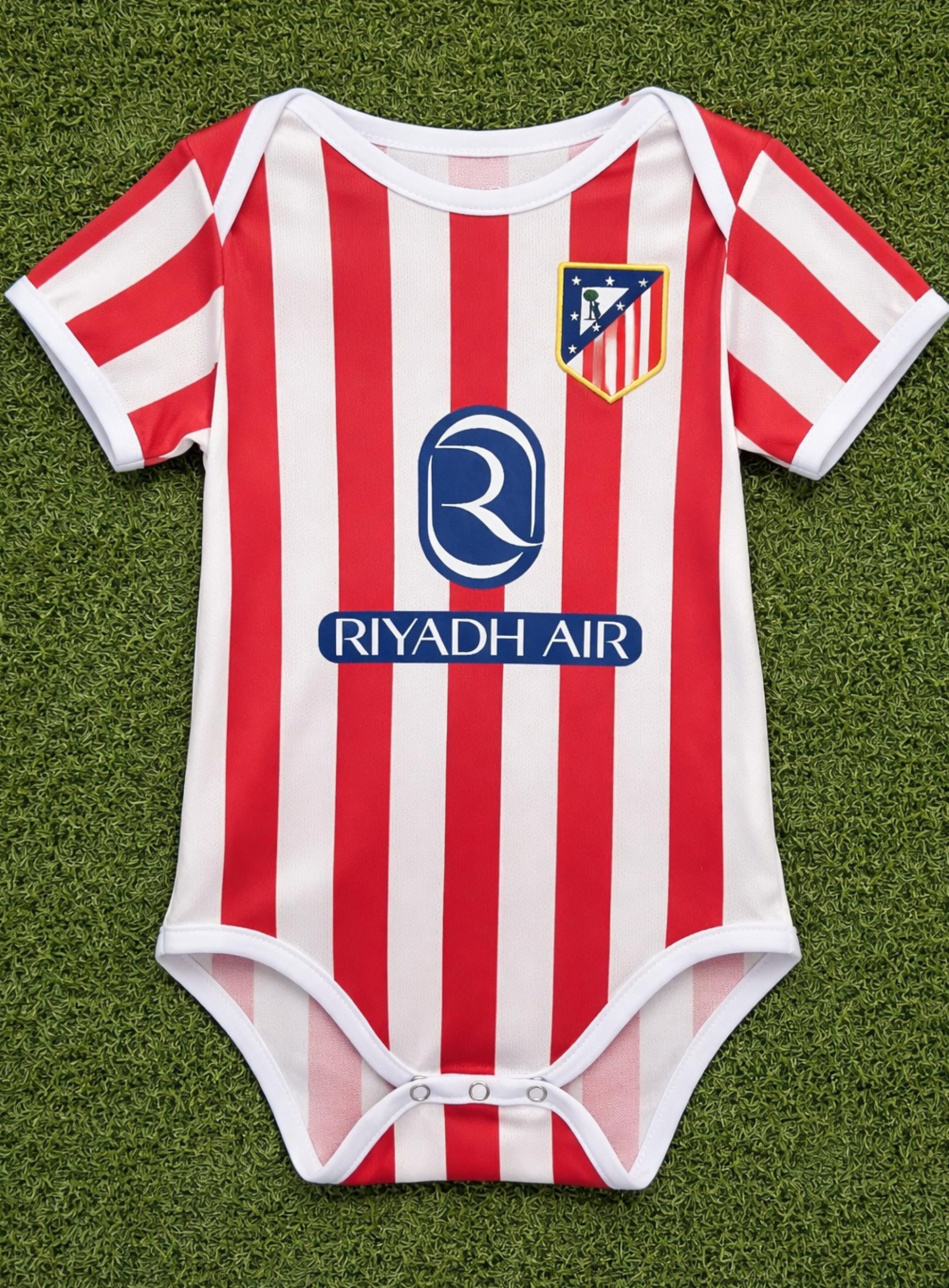 il_fullxfull.7641998054_oqpm Atletico Madrid Baby Bodysuit | Infant Soccer Romper | Red White Jersey for Newborn