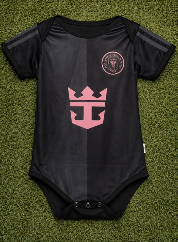 Inter Miami Baby Bodysuit | Infant Soccer Romper | Black Jersey for Newborn