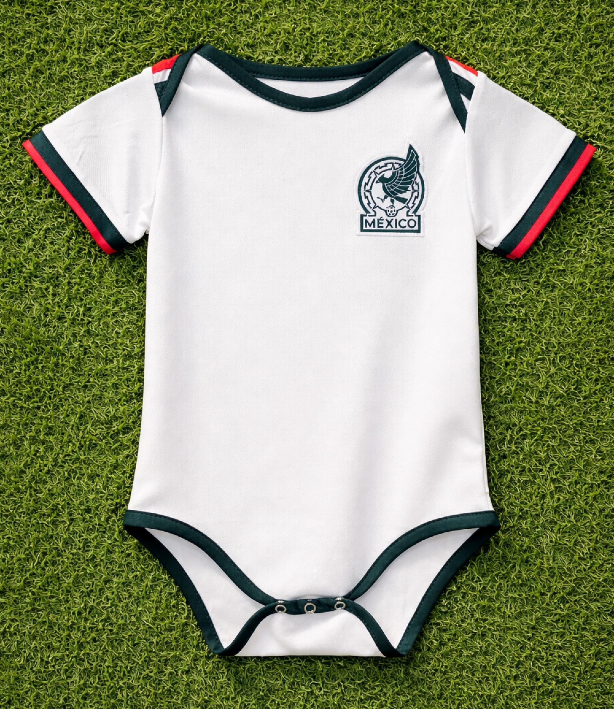 il_fullxfull.7653096661_pe2y Mexico Baby Bodysuit | Infant Soccer Romper | Mexico White Jersey for Newborn