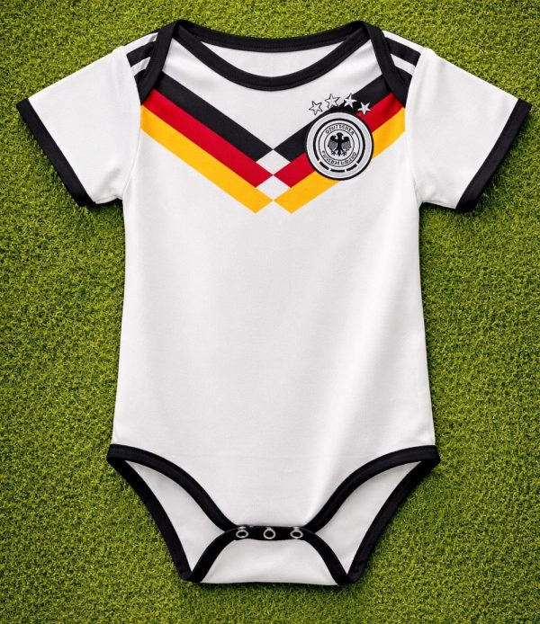 Germany Baby Bodysuit | Infant Soccer Romper | Germany White Jersey for Newborn