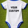 England Baby Bodysuit | Infant Soccer Romper | England White Jersey for Newborn England Baby Bodysuit | Infant Soccer Romper | England White Jersey for Newborn