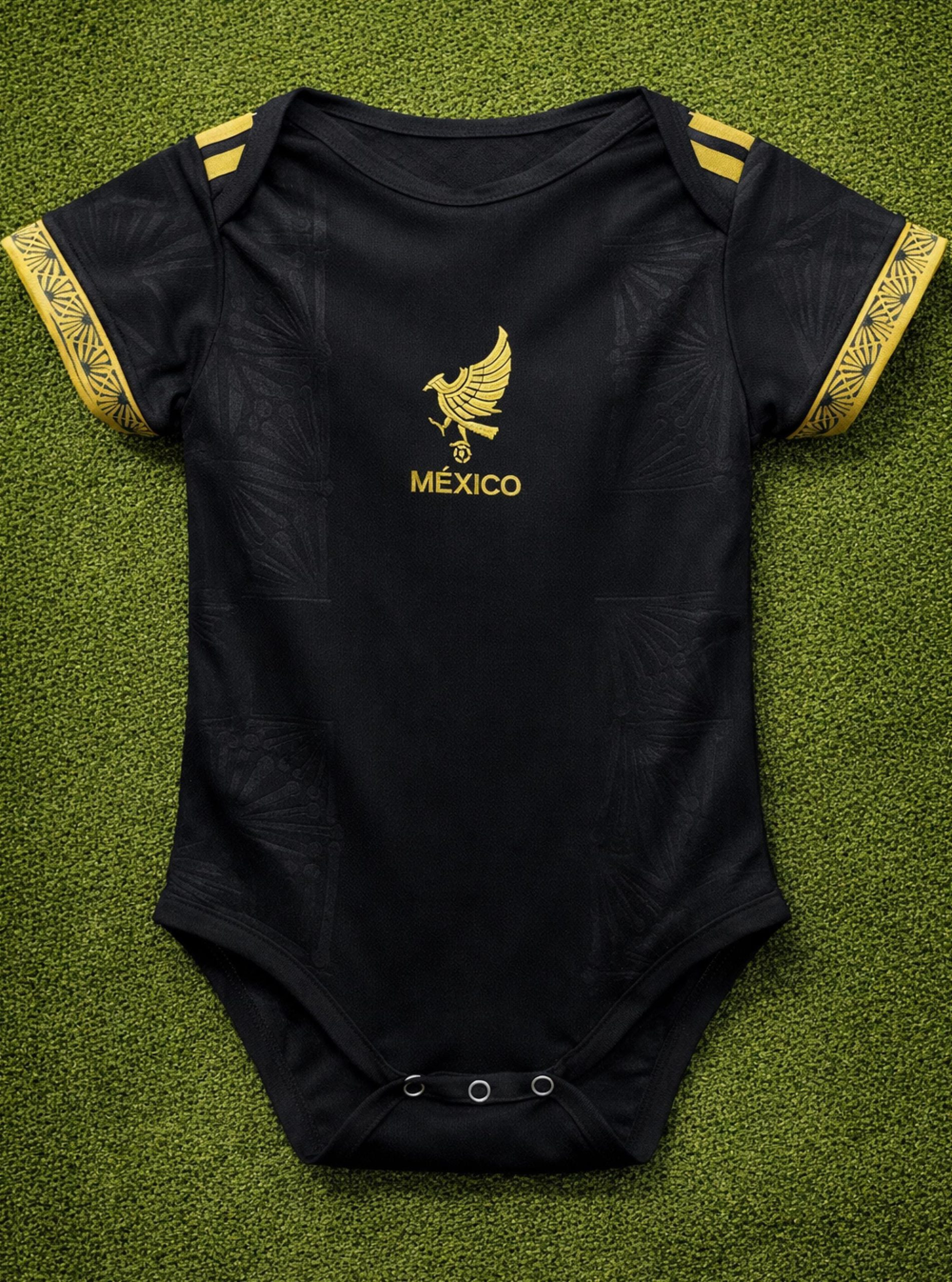 il_fullxfull.7666640933_128i Mexico Baby Bodysuit | Infant Soccer Romper | Mexico Black Jersey for Newborn