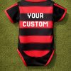 Flamengo Baby Bodysuit | Infant Soccer Romper | Flamengo Black Red Jersey for Newborn Flamengo Baby Bodysuit | Infant Soccer Romper | Flamengo Black Red Jersey for Newborn