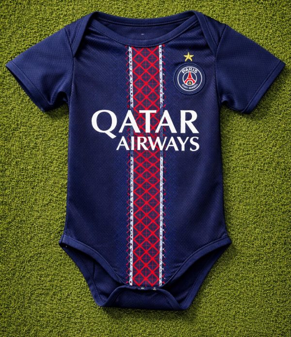 PSG Home Baby Soccer Bodysuit | Blue Color Jersey Romper