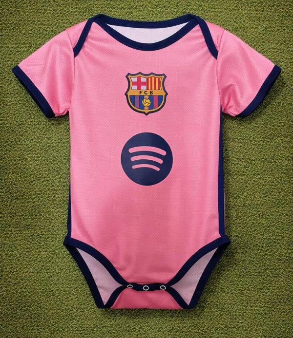 Barcelona Away Baby Bodysuit | Pink Soccer Jersey Romper