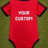 MU Home Baby Bodysuit | Red Color Soccer Jersey Romper