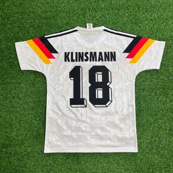 Jürgen Klinsmann Number #18 Germany 1990 World Cup Retro Football Jersey Kit