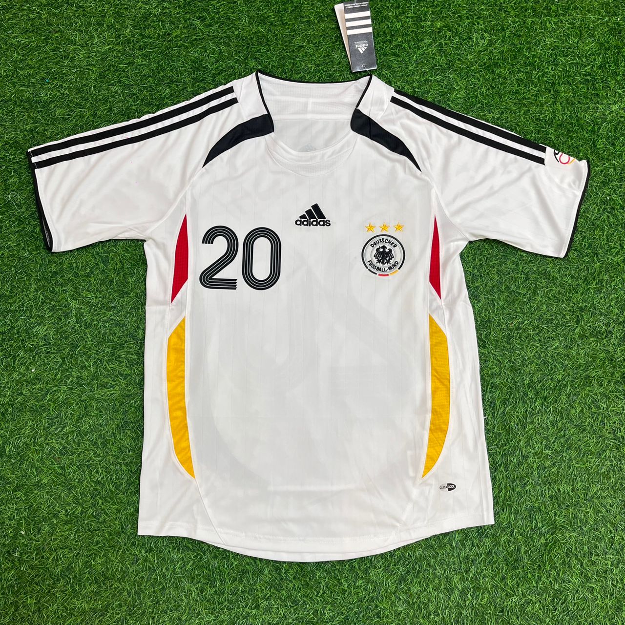 lukas-podolski-germany-2006-world-cup-retro-football-jersey-kit2 Lukas Podolski Number #20 Germany 2006 World Cup Retro Football Jersey Kit