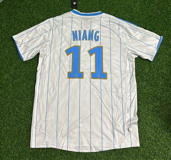 Mamadou Niang Number #11 – Olympique Marseille 2009/2010 Home Retro Kit Jersey Trikot Maillot Soccer Shirt