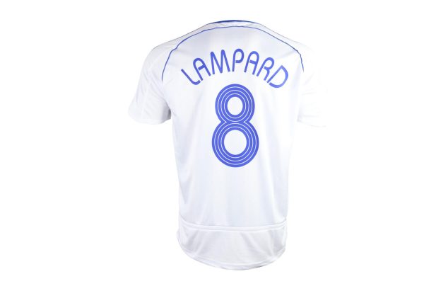 Chelsea White Retro Lampard Number #8 Jersey Soccer Shirt