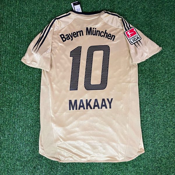 Roy Makaay Number #10 Bayern Munich Retro Golden 2004/05 Trikot Jersey Maillot Soccer Shirt