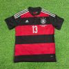 Thomas Müller Number #13 Germany Deutschland 2014 World Cup Brazil Black Red Retro Jersey Trikot Soccer Shirt
