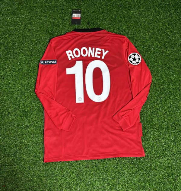 Wayne Rooney Number #10 Manchester United 09/10 Long Sleeves Retro Jersey Maillot Trikot Maglia