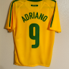 Adriano 9 Brazil 2010 World Cup Retro Yellow Jersey Trikot