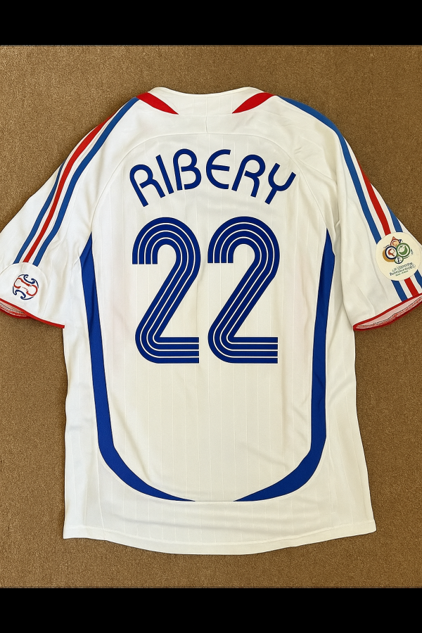 Franck Ribery France 2006 World Cup Final White Retro Kit – | Trikot | Maillot