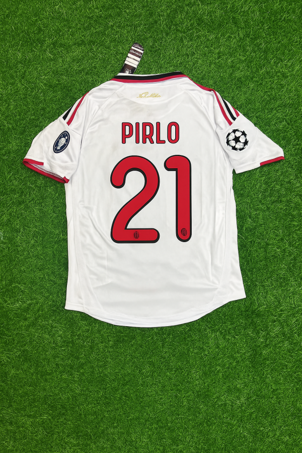 Andrea Pirlo Milan 2009 2010 Season White Retro Jersey Trikot Maillot