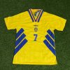 Henrik Larsson Sweden 1994 World Cup Football Jersey Trikot Maillot Henrik Larsson Sweden 1994 World Cup Football Jersey Trikot Maillot