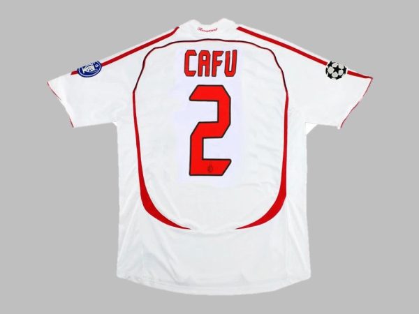 Cafu Milan 2007 CL Final White Retro Football Jersey Trikot