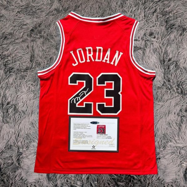 Michael Jordan SIGNED Chicago Bulls NBA #23 Signature Jersey/Shirt - COA - 1997/98