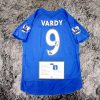 Jamie Vardy SIGNED Leicester City 15/16 Winners Home Jersey/Shirt - COA - 2016 Retro