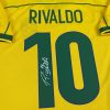 Rivaldo SIGNED Brazil 97/98 World Cup Home Jersey/Shirt - COA - Retro 1998