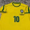 Rivaldo SIGNED Brazil 97/98 World Cup Home Jersey/Shirt - COA - Retro 1998