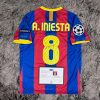 Andrés Iniesta SIGNED Barcelona 10/11 Home UCL Final Jersey/Shirt - COA - 2011 Retro