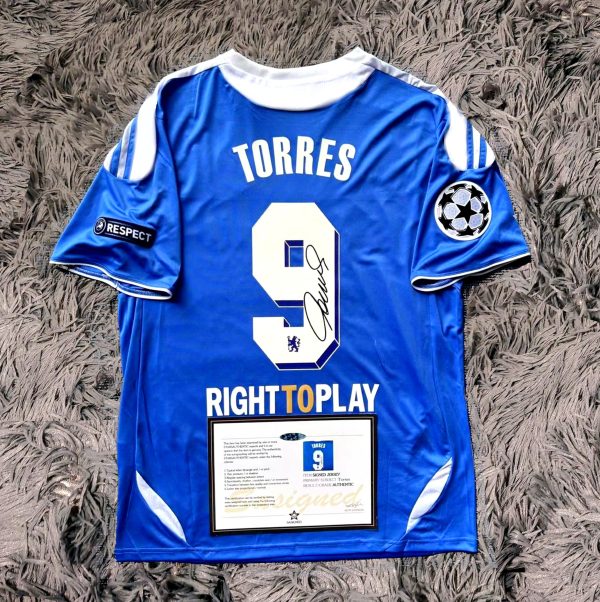 Fernando Torres SIGNED Chelsea UCL Final 11/12 Home Jersey/Shirt - COA - 2012