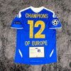 Chelsea 2012 SIGNED Champions League Shirt Jersey Team Tribute - COA 11/12