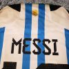 Lionel Messi SIGNED Argentina WORLD Cup Home Jersey/Shirt - COA - 2022