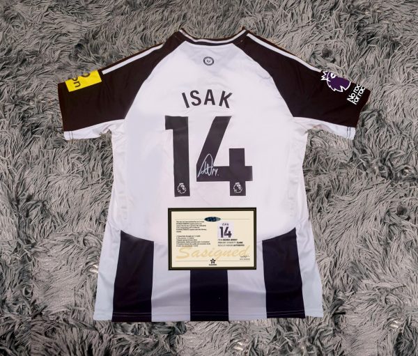 Alexander Isak SIGNED Newcastle 24/25 FINAL Home Jersey/Shirt - COA - 2024