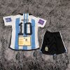 Lionel Messi SIGNED Argentina WORLD Cup Home Jersey/Shirt - COA - 2022