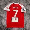 Bukayo Saka SIGNED Arsenal 25/26 Home Jersey/Shirt - COA - 2025