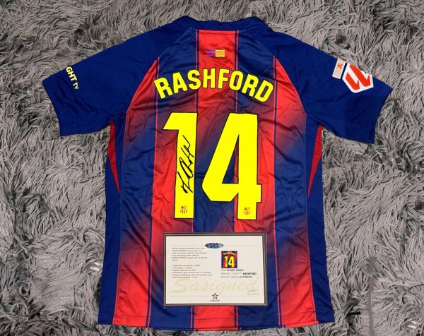 Marcus Rashford SIGNED Barcelona 25/26 Home #14 Jersey/Shirt - COA - 2025