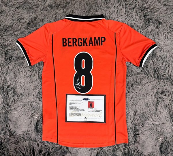 Dennis Bergkamp SIGNED Netherlands 97/98 World Cup Home Jersey/Shirt - COA - 1998