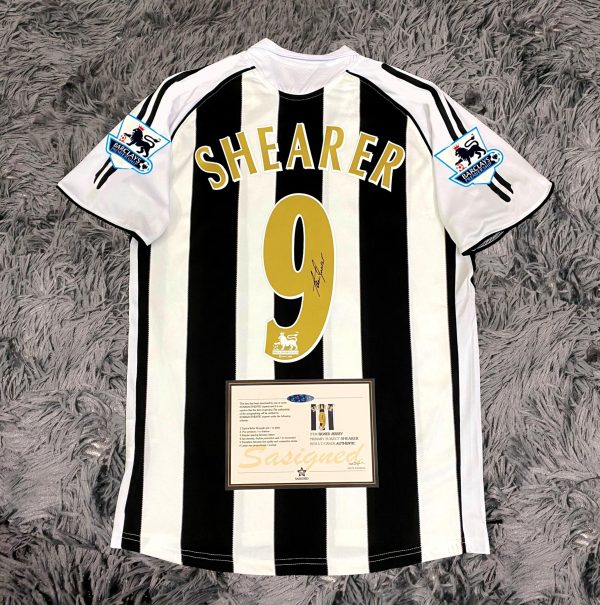 Alan Shearer SIGNED Newcastle 05/07 Home Jersey/Shirt - COA - 2007 Retro