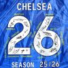 Chelsea FULL 2025 SIGNED Team Squad Signature Jersey/Shirt + COA 25/26