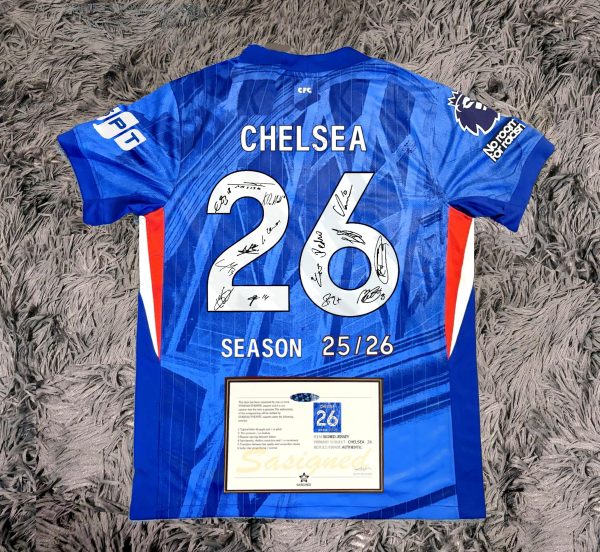 Chelsea FULL 2025 SIGNED Team Squad Signature Jersey/Shirt + COA 25/26