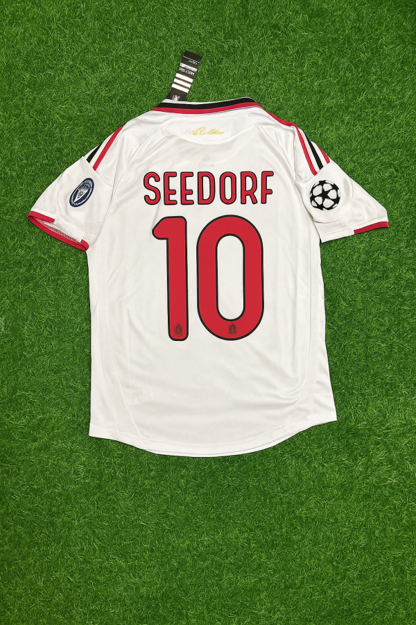 Clarence Seedorf Milan 2009 2010 Season White Retro Jersey Trikot Maillot