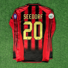 Clarence Seedorf 20 – Milan 2003/2004 Red & Black Home Retro Kit Jersey Trikot Maillot Clarence Seedorf 20 – Milan 2003/2004 Red & Black Home Retro Kit Jersey Trikot Maillot