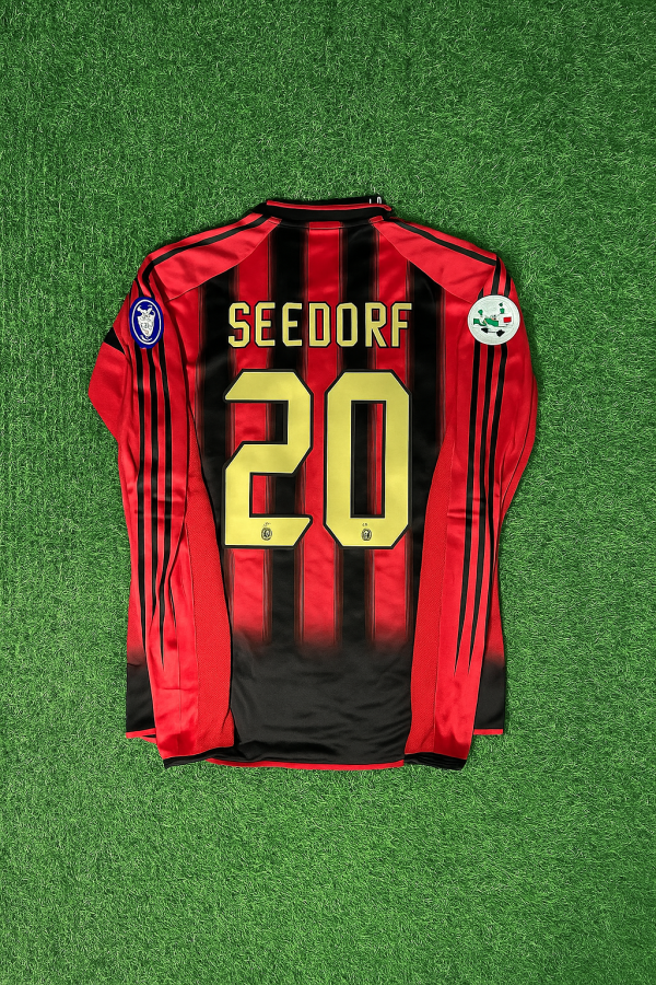 Clarence Seedorf 20 – Milan 2003/2004 Red & Black Home Retro Kit Jersey Trikot Maillot