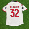 David Beckham Milan 2009 2010 Season White Retro Jersey Trikot Maillot