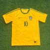 Ronaldinho Gaucho Brazil 2010 World Cup Retro Yellow Jersey Trikot Ronaldinho Gaucho Brazil 2010 World Cup Retro Yellow Jersey Trikot