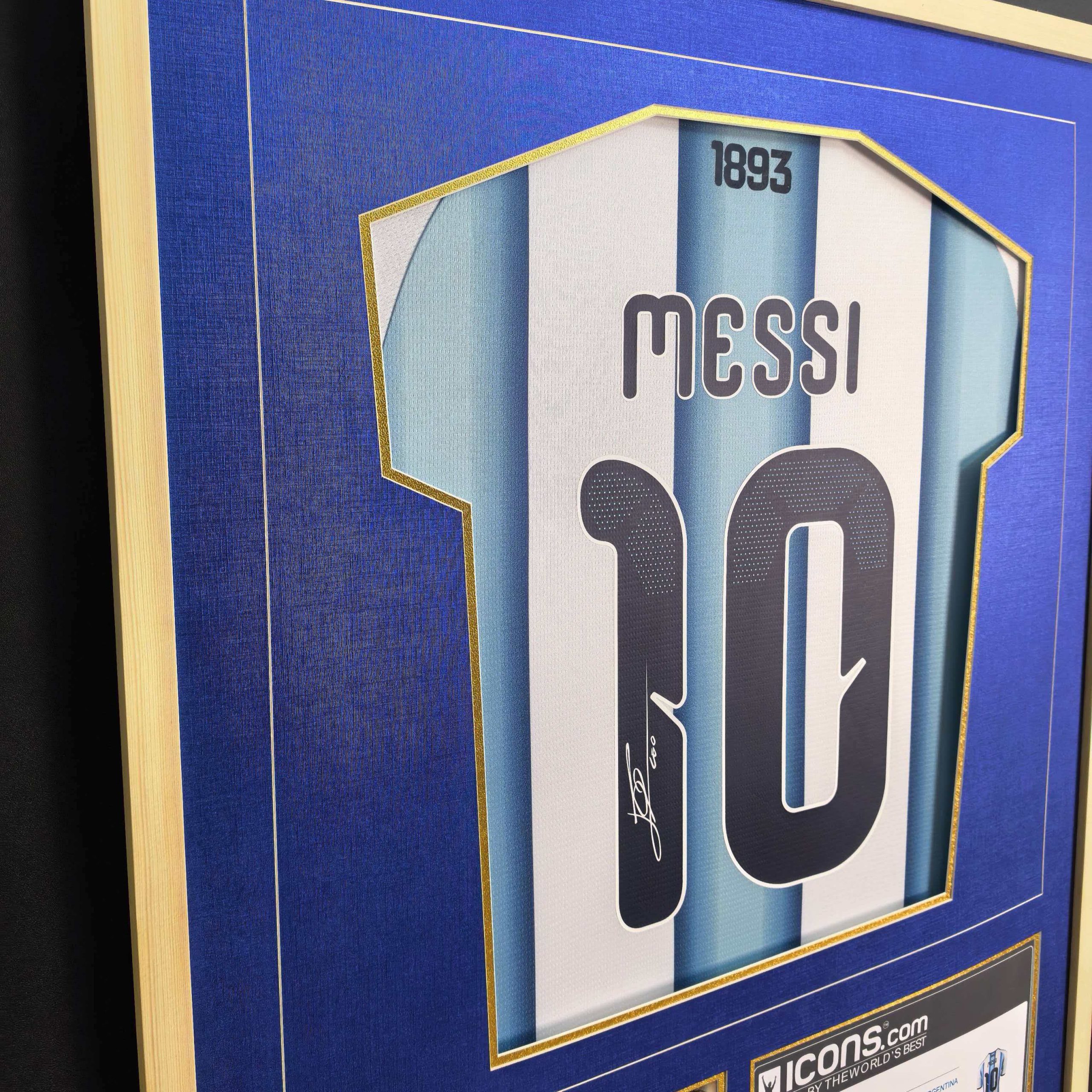 5706cd66-608f-4f9e-899a-1042cb389a02 Framed Lionel Messi Signed Argentina 2026 Home Shirt