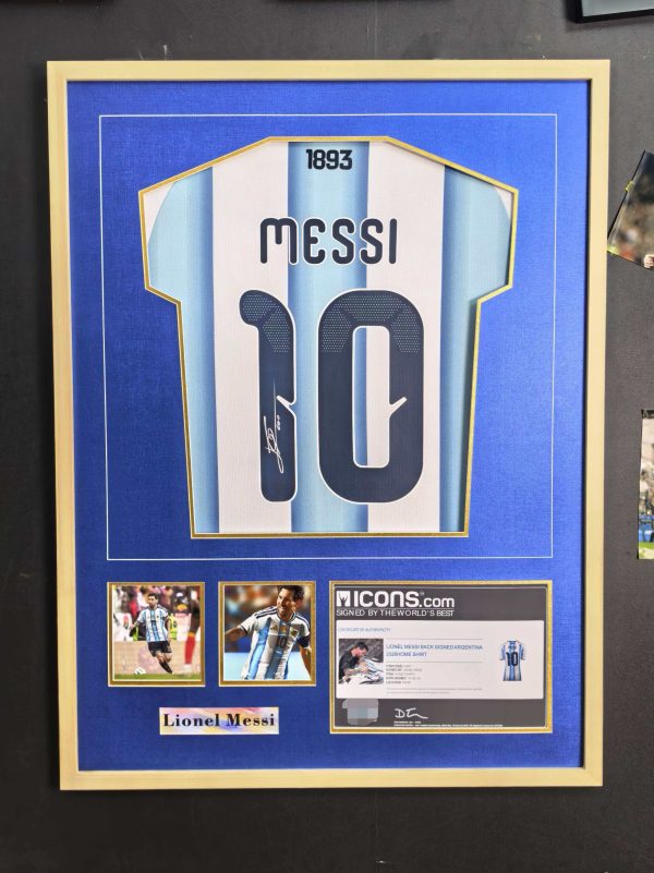 Framed Lionel Messi Signed Argentina 2026 Home Shirt